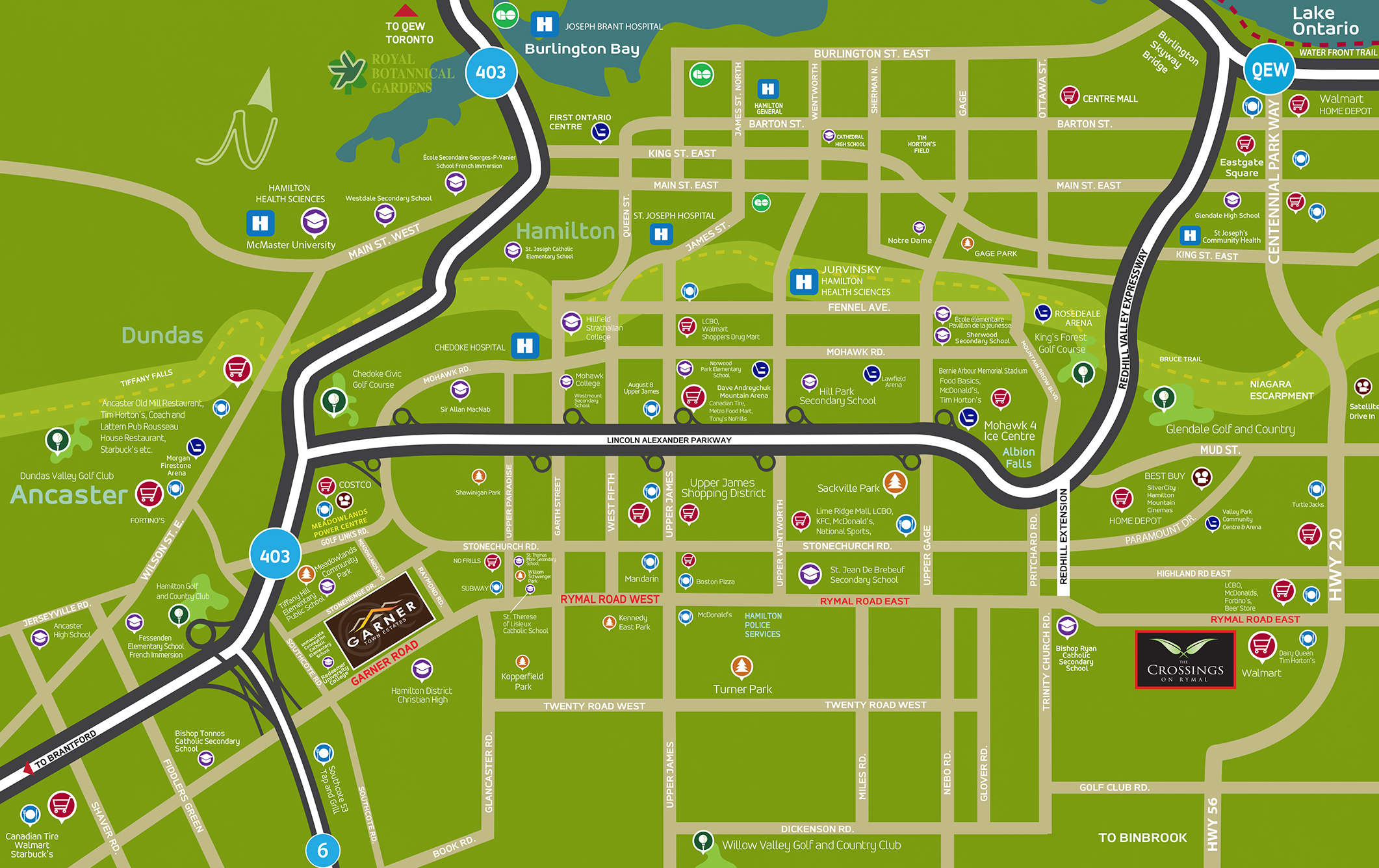 AMENITIESmap Ancaster amenities